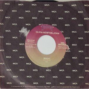 Olivia Newton-John Magic / Fool Country 45 RPM 7" Vinyl 1980 MCA-41247 Xanadu
